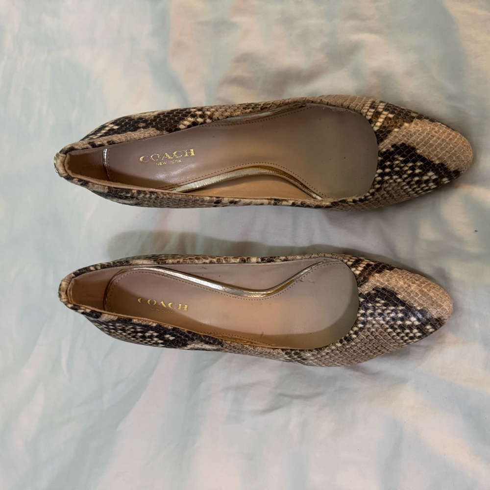 Coach Snakeskin Heels